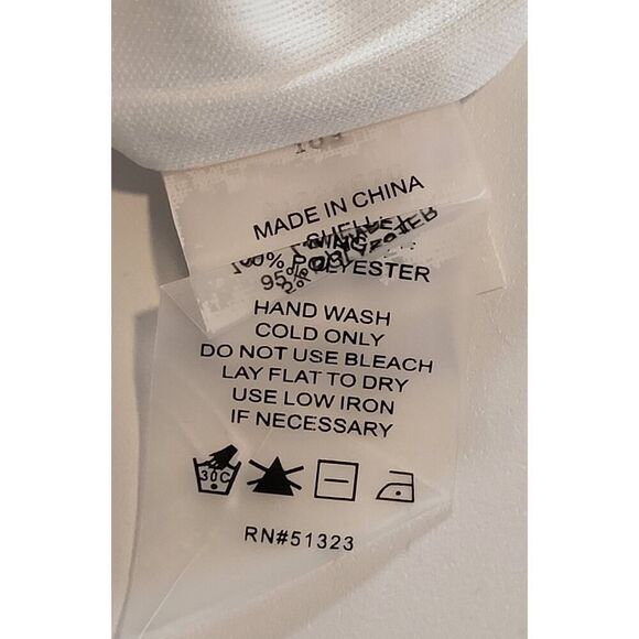 NEW Vince Camuto Large Mesh Mock Neck Sleeveless Blouse Pink White Petal Print - Picture 9 of 10